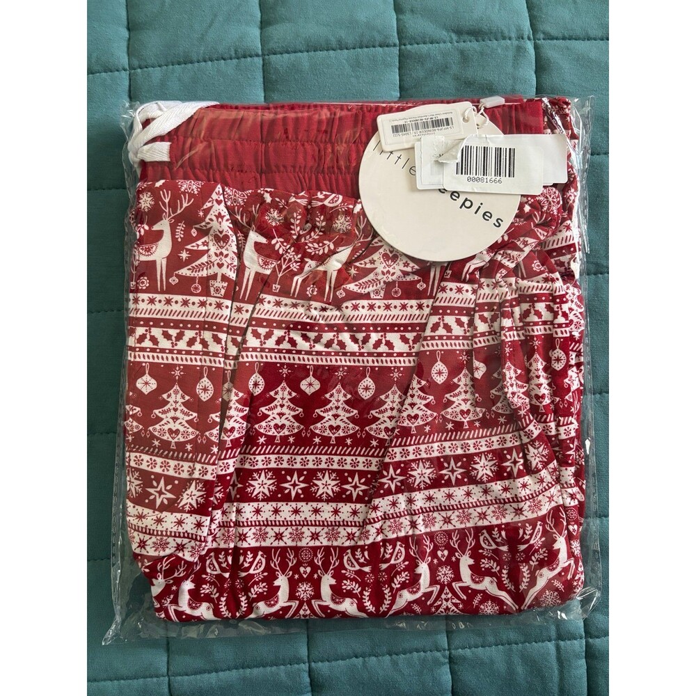Little Sleepies Reindeer Cheer men’s pajama pants Large NIB